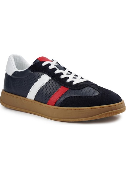Lacivert Sneakers Hakiki Deri Erkek Ayakkabı fiyatları