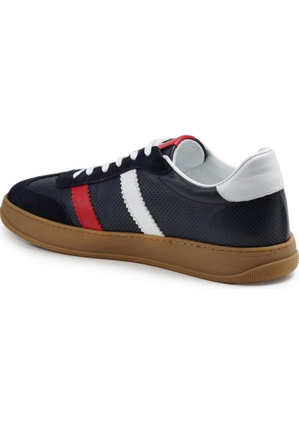 Lacivert Sneakers Hakiki Deri Erkek Ayakkabı modelleri