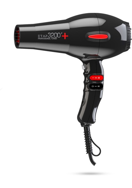TeknoTrust 2400W Güçlü Turbo Saç Fön Makinesi, Siyah, Hız ve Isı Ayarlarıyla Profesyonel Kullanım
