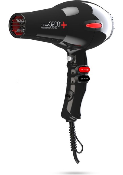 TeknoTrust 2400W Güçlü Turbo Saç Fön Makinesi, Siyah, Hız ve Isı Ayarlarıyla Profesyonel Kullanım indirimleri