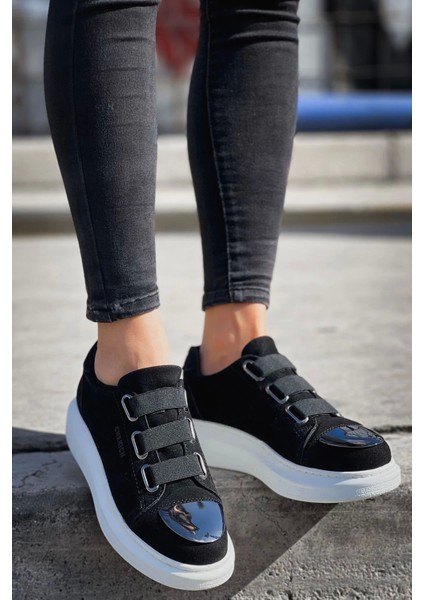 CH251 Sbt Mirror Suede Kadın Ayakkabı Sıyah