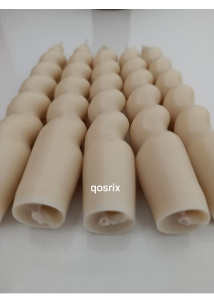 5'li Krem Italyan Burgulu Şamdan Soya Mumu Doğal Kokulu Uzun Çubuk Konik Burgu Spiral Mum Dekoratif fiyatları