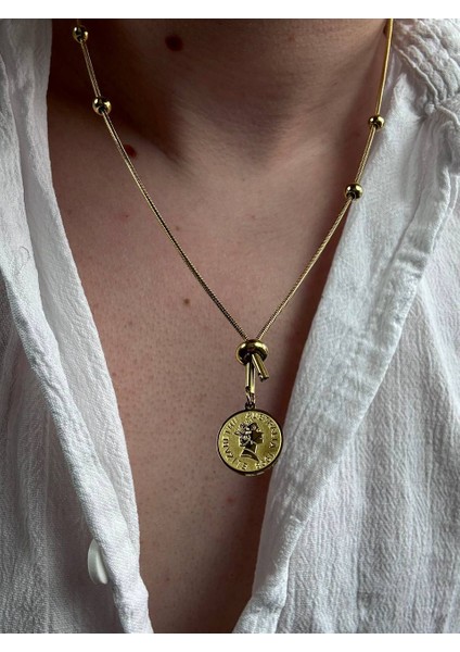 Erkek Gold Zincir Paslanmaz Çelik Kolye Renk Atmaz Solma Yapmaz Unısex Solmaz