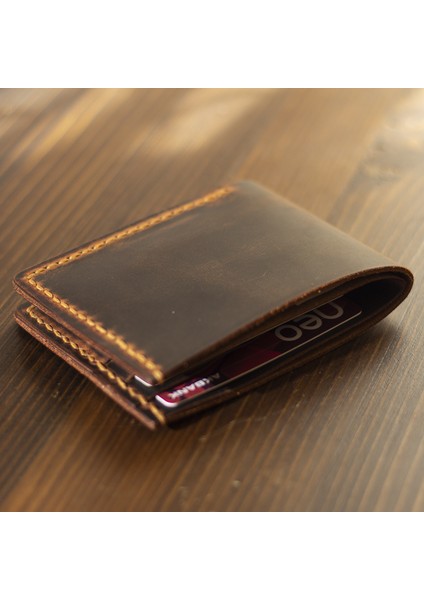 Bifold Klasik Deri Para Bölmeli Cüzdan Camel Kişiye İsme Özel fiyatları