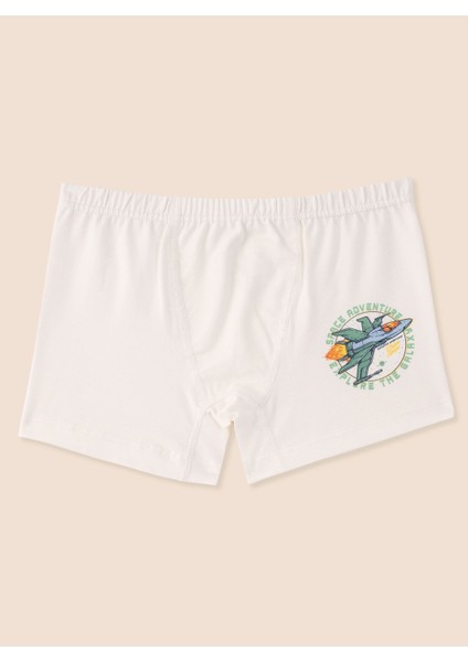 Erkek Çocuk Organik Pamuklu Likralı Boxer Space Adventure 6'lı Paket fırsatları