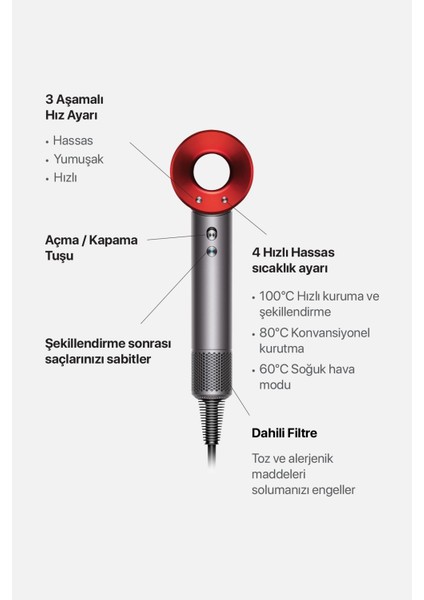 Güçlü Saç Kurutma Makinesi 5 Başlıklı