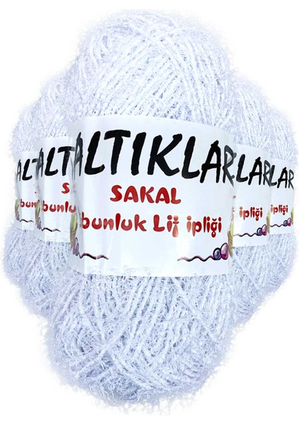 5 Adet Sakal Sabunluk Lif Ipliği Optik Beyaz