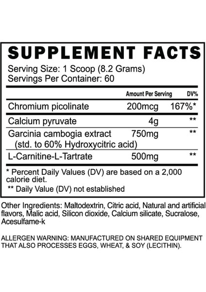 Blackstone Fla-2 Non Stimulant Weight Appetite Control Garcinia Cambogia+L Carnitine Fat Burner fiyatları