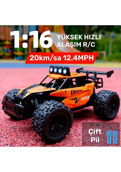 Rc Off-Road Araç , 2.4ghz Kablosuz Uzaktan Kumanda, Pille Çalışan Çift 500MAH Şarj Edilebilir Lityum, USB Şarj