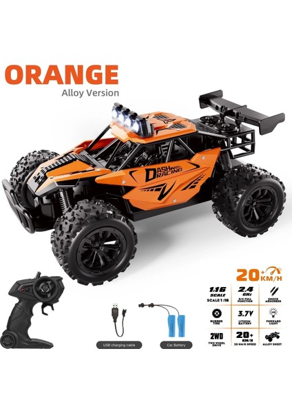 Rc Off-Road Araç , 2.4ghz Kablosuz Uzaktan Kumanda, Pille Çalışan Çift 500MAH Şarj Edilebilir Lityum, USB Şarj