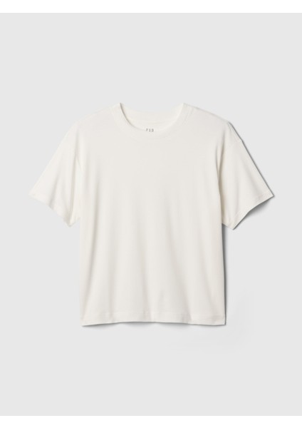 Kadın Beyaz Supima® Pamuk Relaxed T-Shirt fiyatları