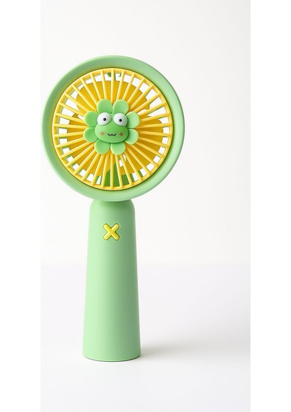 Kurbağa Desenli Mini Şarjlı Serinletici El Fanı