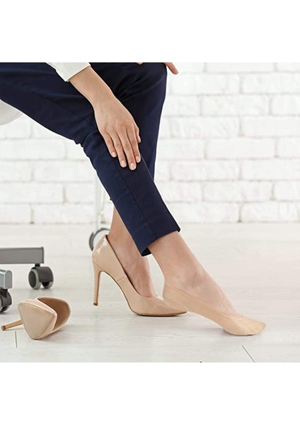 Düşük Kesim Dikişsiz Kaçmaya Dayanıklı Ten Transparan Babet Çorabı 36-41 [ 3 Çift ] fırsatları