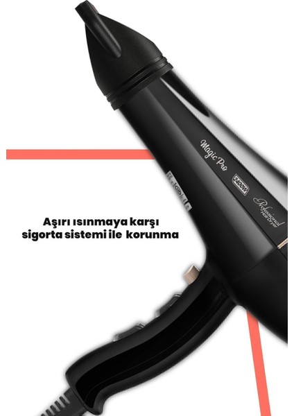 2400 Watt Ac Motor Profesyonel 6X78 mm Kuaför Saç Kurutma ve Fön Makinesi