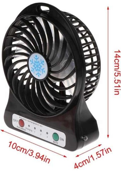 3 Kademeli Şarjlı Masa Üstü Fan USB Şarklı Pilli Mini Taşınabilir 800MAH Vantilatör Fan Araç Fanı modelleri