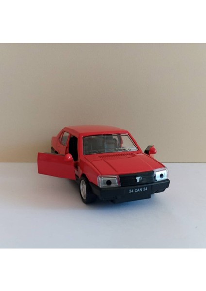 Çek Bırak Tofaş Şahin Metal Model Araç Ay Yıldız Kırmızı
