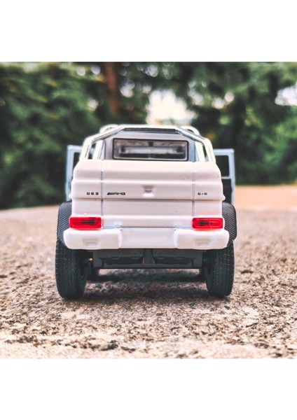 G63 Amg 6x6 Koleksiyon Metal Araba 12CM Lüks Araba Beyaz fırsatları
