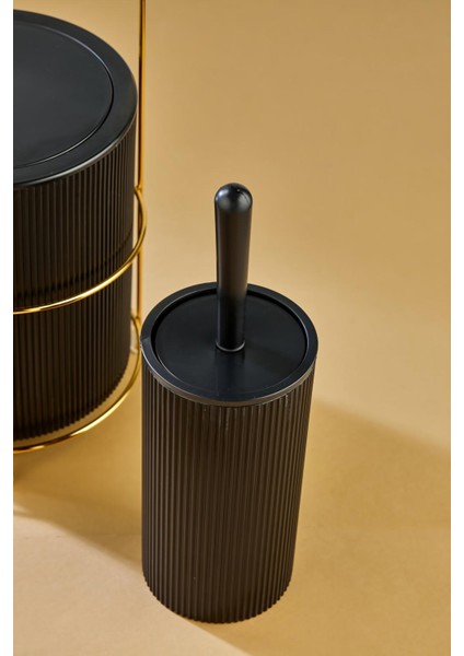 Gold 6 Parça Banyo Seti Metal Standlı Çöp Kovalı Wc Kağıtlık ve Tuvalet Fırçası Katı- Sıvı Sabunluk fiyatları