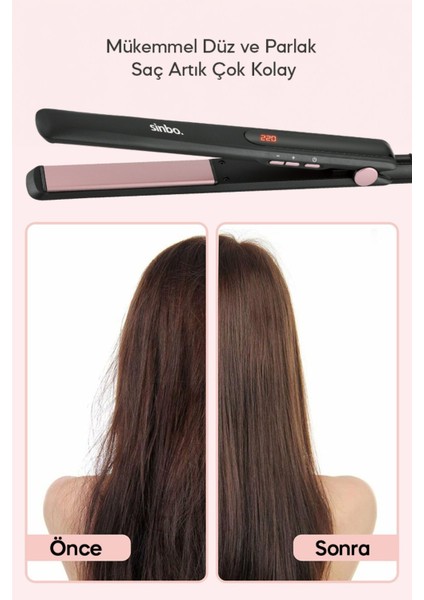 Dijital Siyah Saç Düzleştirici, seramik plakalı, parlak ve düzgün saçlar için ideal fiyatları