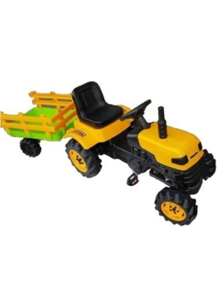 Römorklu Pedallı Traktör Büyük Boy Ürün Boyutları 52X105X45 cm Ağırlık 8 kg Farklı Renkleri Mevcuttu