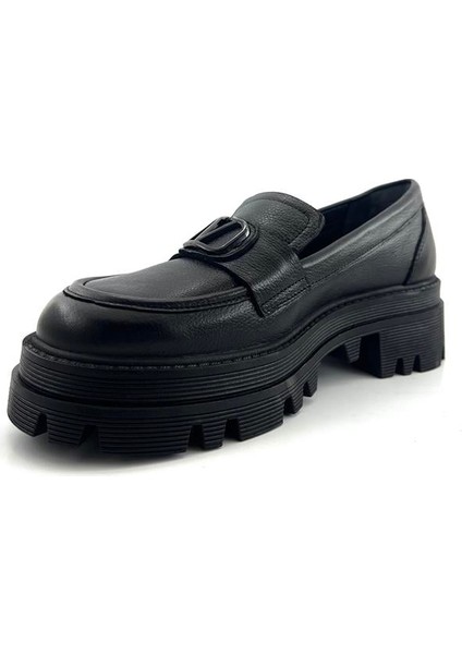2353003 Günlük Hakiki Deri Bayan Ayakkabı-Siyah modelleri