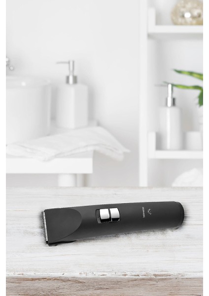 Paslanmaz Çelik Çok Fonksiyonlu Kablosuz Sakal ve Saç Şekillendirici Siyah