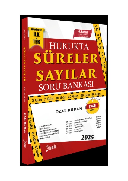 Hukukta Süreler Sayılar Soru Bankası 2025