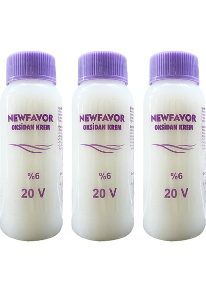 3 Adet Oksidan Krem Saç Boya Sıvısı 6'lık 20 Volüme 60 ml