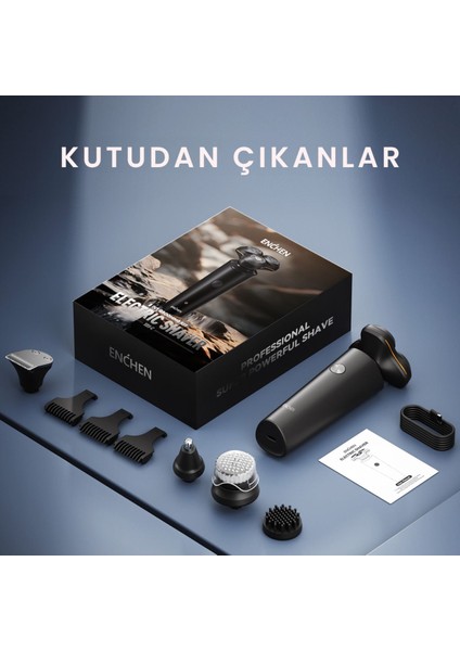 X8S-C 5 I 1 Arada Islak Kuru Kullanıma Uygun Şarjlı Çoklu Tıraş Seti