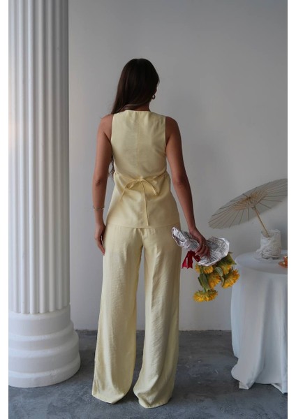 Yeni Sezon Keten Yelek Pantolon Takım modelleri