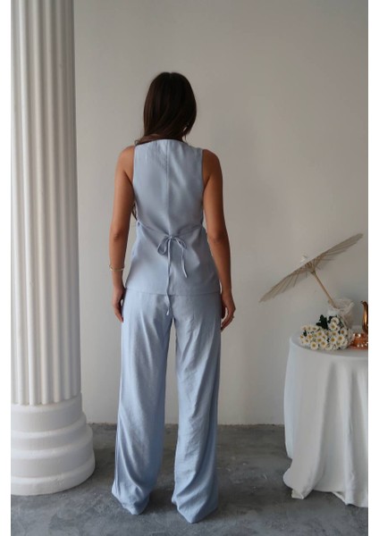 Yeni Sezon Keten Yelek Pantolon Takım modelleri