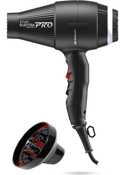 Electra Pro 2500 Watt Ionic Profesyonel Seri Fön Makinesi ve Vigo Difüzör (Italyan Motor)