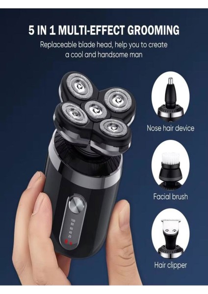 Mini Taşınabilir 5d Elektrikli Su Geçirmez USB Şarj Edilebilir Erkek Elektrikli USB Tıras Makinesi
