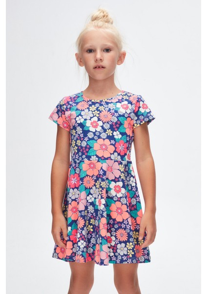 Neon Garden Kız Çocuk Desenli Kısa Kollu Elbise fiyatları