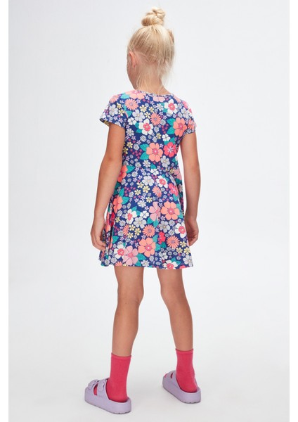 Neon Garden Kız Çocuk Desenli Kısa Kollu Elbise fırsatları