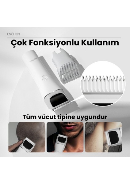 Boost 2 Beyaz Taşınabilir Şarjlı Saç Kesim Makinesi