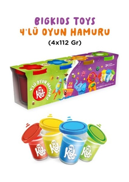 / 4'lü Oyun Hamuru (4X112 Gr)