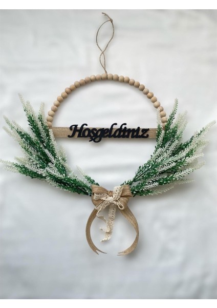 Doğal Görünümlü Lavanta Dış Kapı Süsü 30 cm Demir Kasnak Şık Dekor -Hediyelik -Yeni Ev Süsü fırsatları