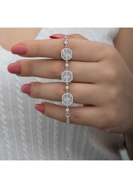 Art 925 Ayar Gümüş Baget Kadın Bileklik T8494 (324324) fiyatları