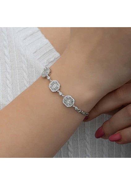 Art 925 Ayar Gümüş Baget Kadın Bileklik T8494 (324324) fırsatları
