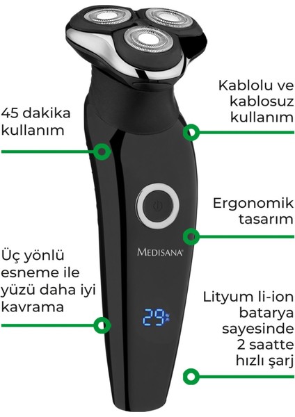 TeknoTrust Esnek Başlıklı LED Ekranlı, Suya Dayanıklı, Kablosuz Tıraş Makinesi modelleri