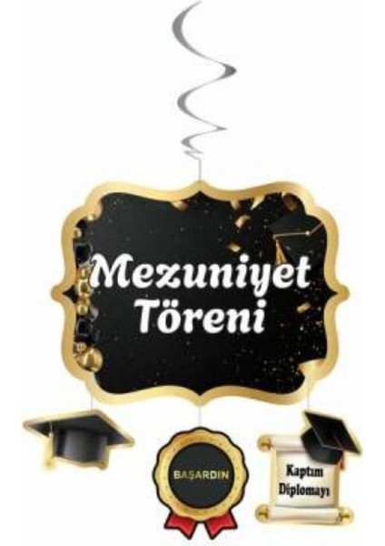 Mezuniyet Töreni Asmalı Tavan Süs Set