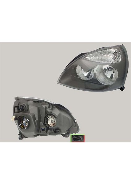 Far Sinyal Sol Clıo Iı-Symbol Iı 05-09 Elektrikli H7 H1 Gri Kapaklı x