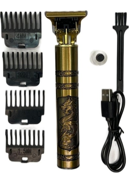 Hk-34 Professıonal Haır Clıpper Saç Sakal Kesme Çizgi Çekme Makinesi Metal Olan