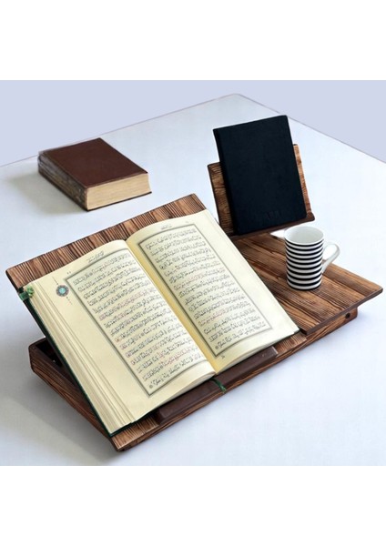 Ahşap Kuran-I Kerim Rahlesi - Ergonomik, Katlanabilir ve Ayarlanabilir Masaüstü Tasarım ile Konforlu Kitap Okuma modelleri