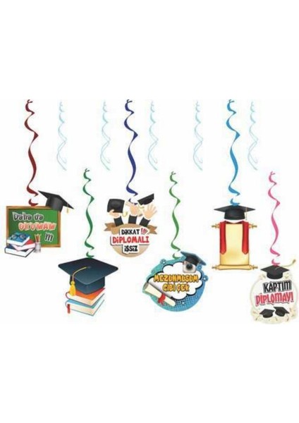 Mezuniyet Töreni 6 Lı Tavan Süs