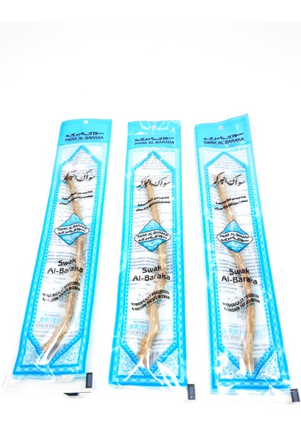 3 Adet Taze Doğal Diş Fırçası Misvak Vakumlu Paket 15 cm Orta Boy