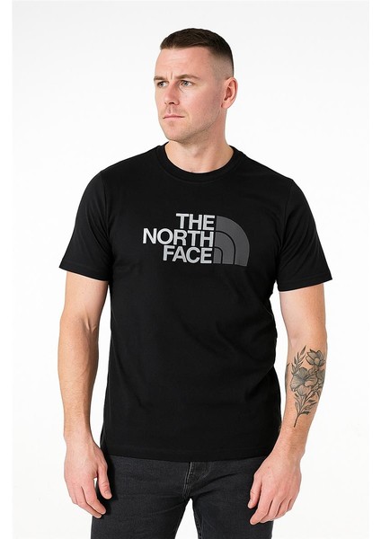 Trend Kapında The North Face Bisiklet Yaka Tshirt Siyah
