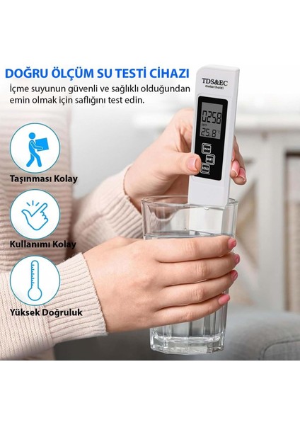 3in1 Dijital Tds Su Kalitesi Değer Ölçüm Cihazı fiyatları