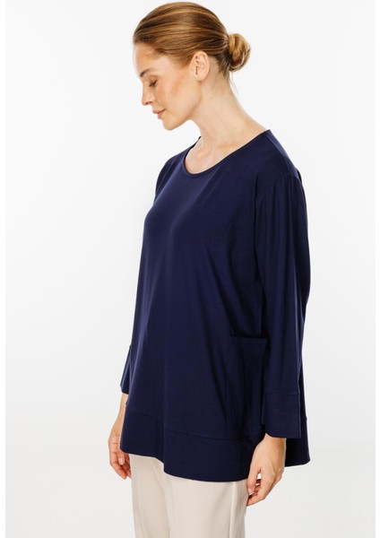 Cepli Tunik Bluz-Lacivert modelleri